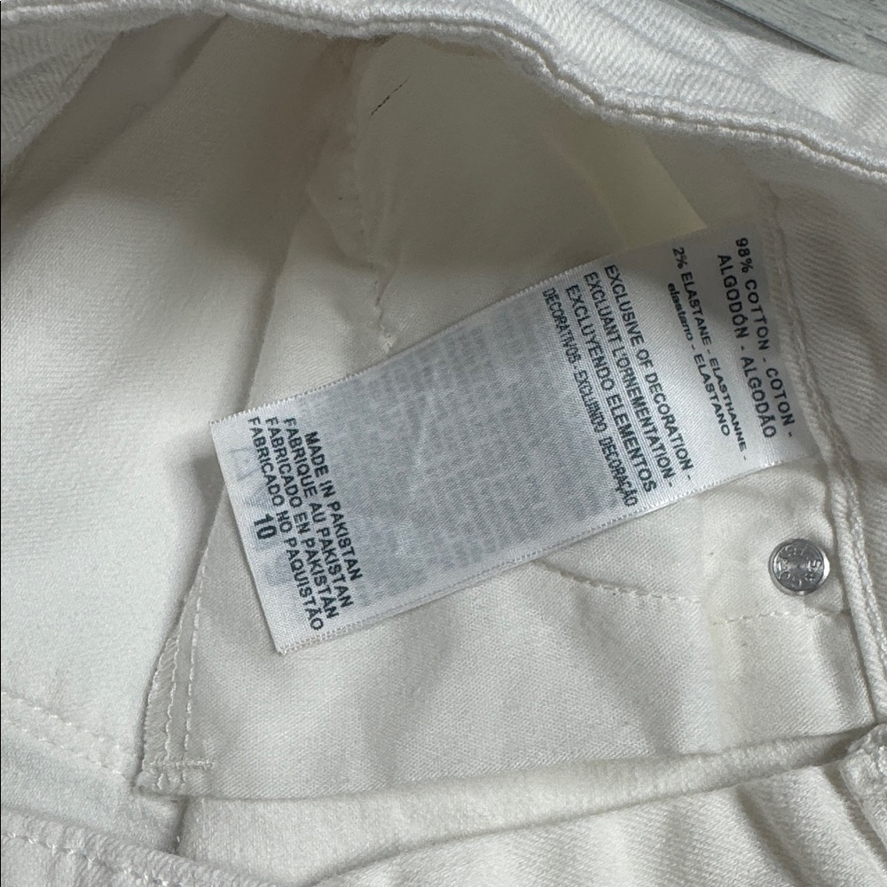 Women’s white Denizen from Levi’s Modern crop white jeans size 10 - Picture 3 of 8